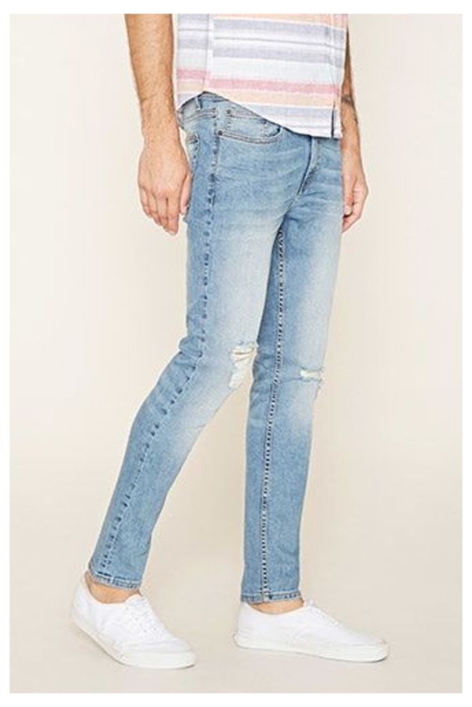 Distressed Slim-Fit Jeans