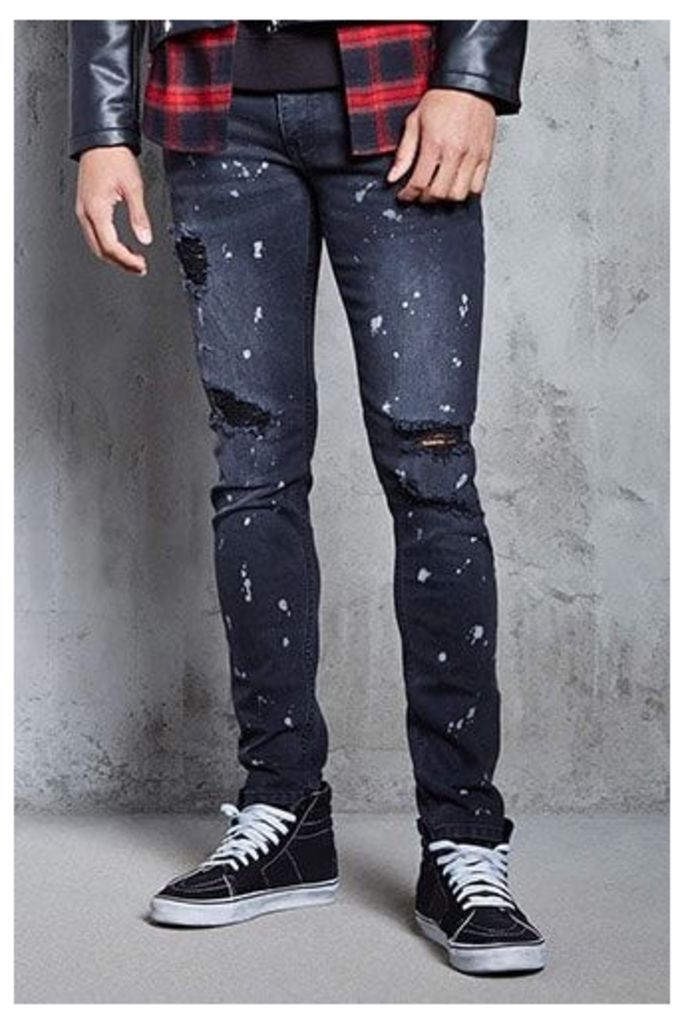 Paint Splatter Skinny Jeans