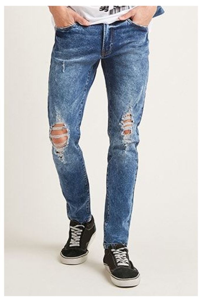 Faded Wash Skinny Jeans