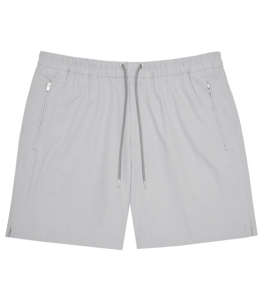 REISS Howard - Mens Drawstring Shorts in Grey