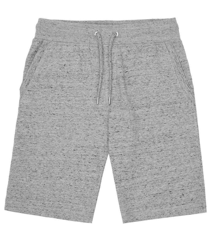 REISS Gull - Mens Flecked Drawstring Shorts in Grey