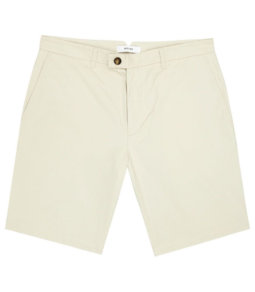 Reiss Wicker - Tailored Chino Shorts in Stone, Mens, Size 36