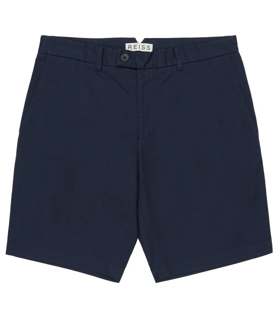 Reiss Wicker - Tailored Chino Shorts in Navy, Mens, Size 36