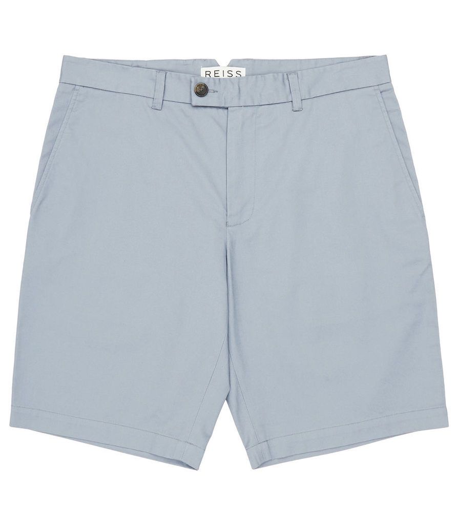 Reiss Wicker - Tailored Chino Shorts in Ice Blue, Mens, Size 36