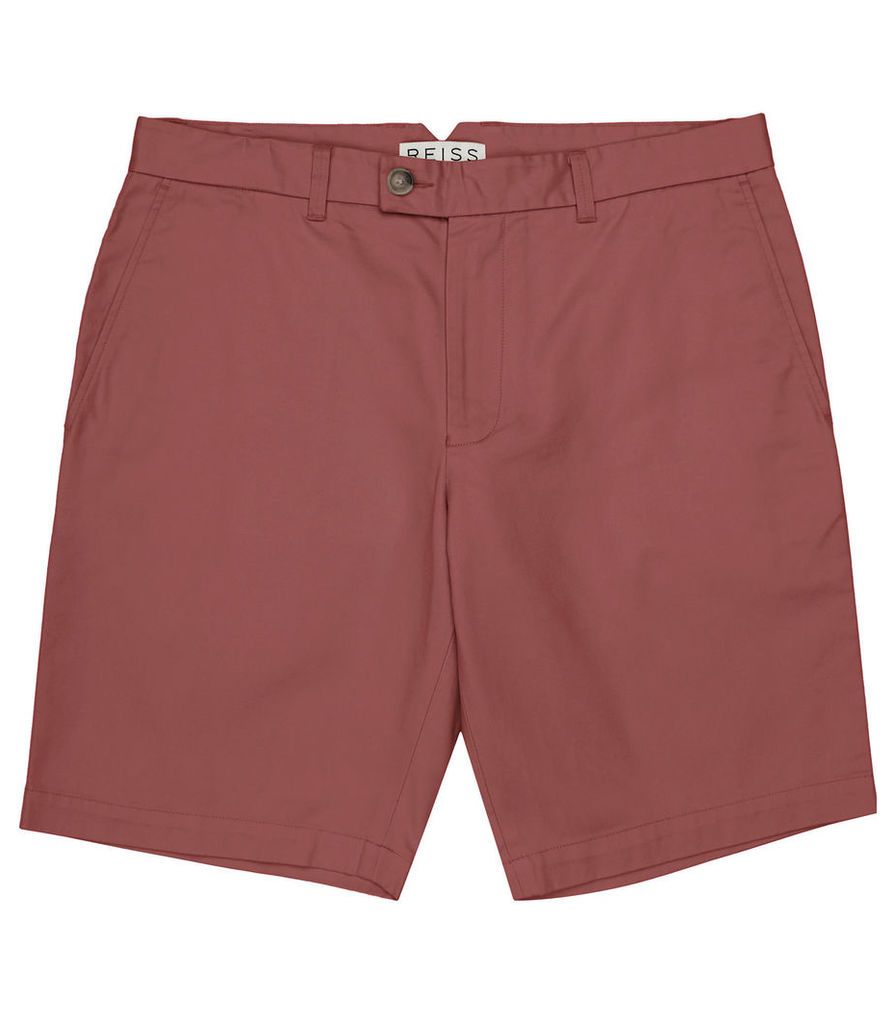 REISS Wicker - Mens Tailored Chino Shorts in Brown