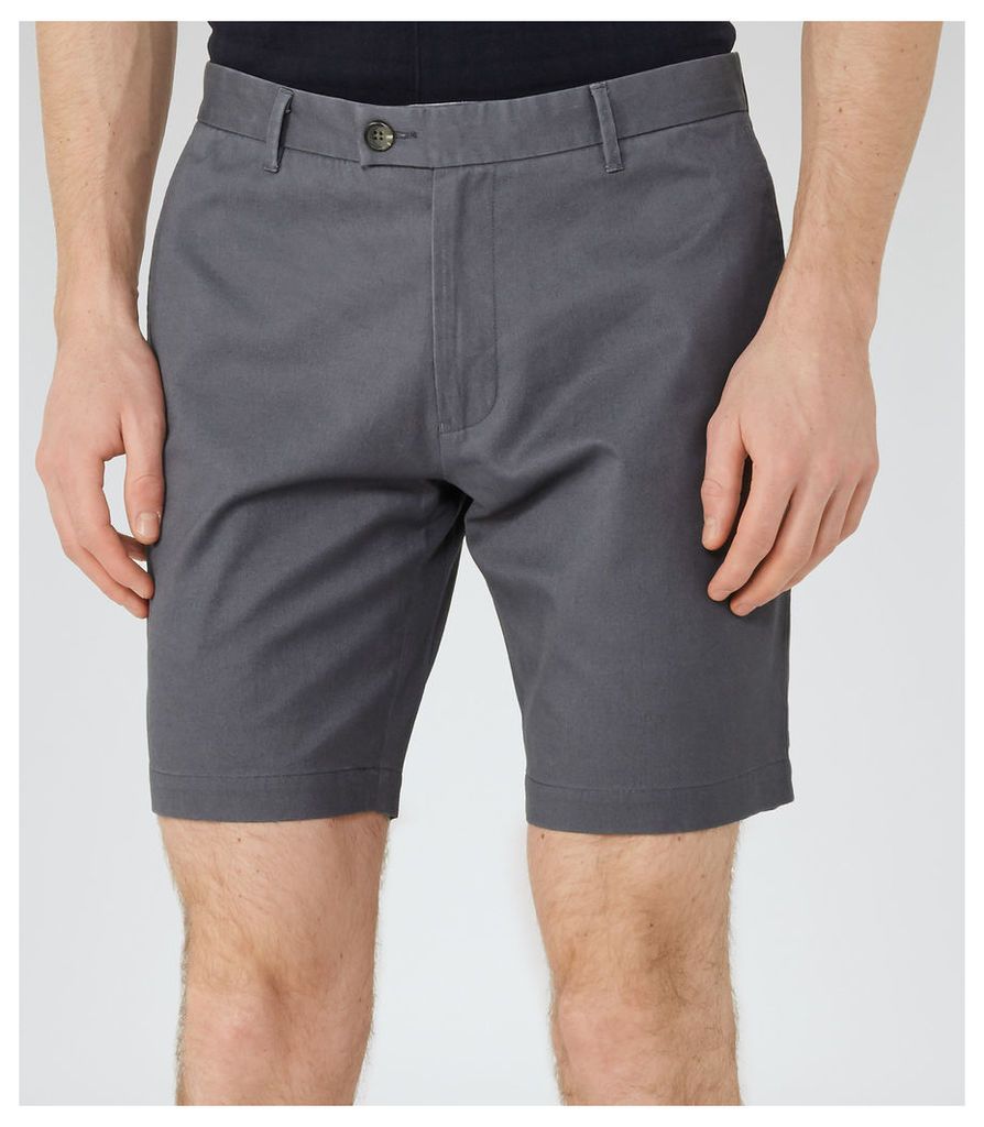 Reiss Wicker - Tailored Cotton Shorts in Airforce Blue, Mens, Size 38