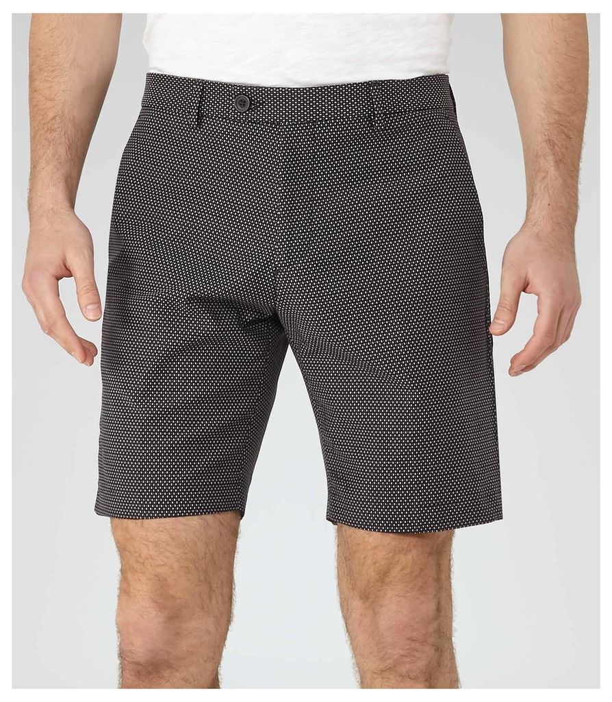 Reiss State - Jacquard Weave Shorts in Navy, Mens, Size 38