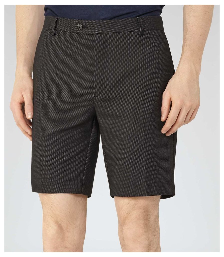 Reiss Empire - Fine Dot Shorts in Black, Mens, Size 38