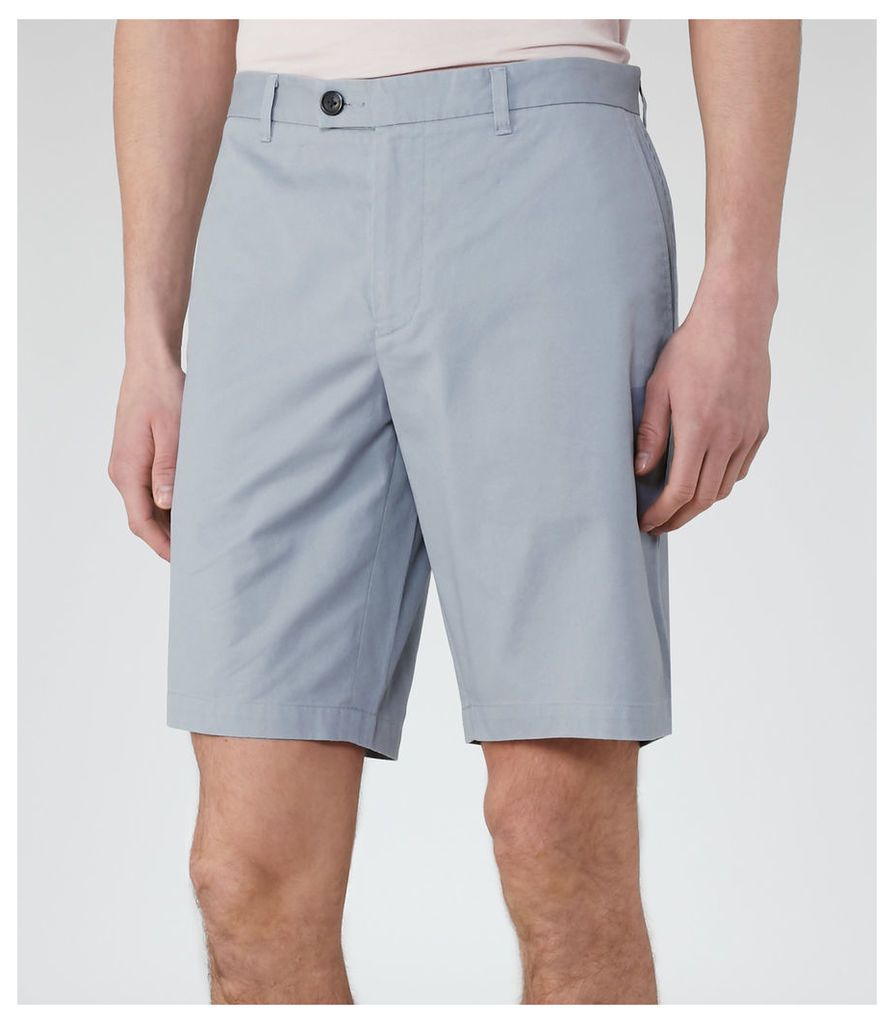 Reiss Wicker - Tailored Chino Shorts in Ice Blue, Mens, Size 30