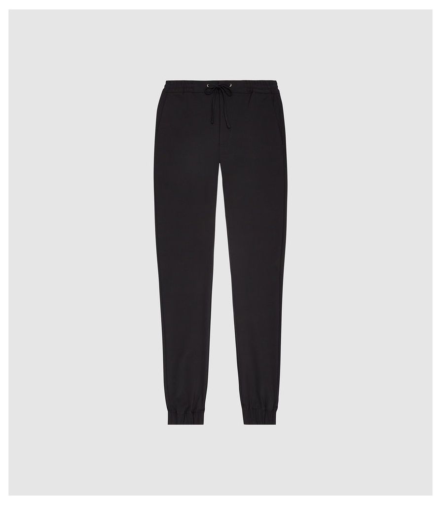 Reiss Plant - Formal Joggers in Black, Mens, Size 38