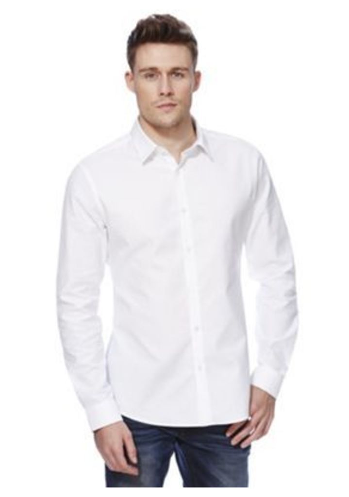 F&F Textured Slim Fit Shirt, Men's, Size: Large