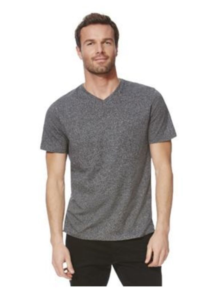 F&F Marl V-Neck T-Shirt with As New Technology, Men's, Size: Large