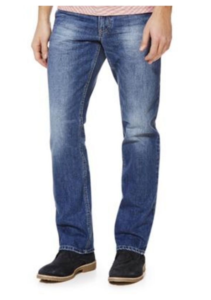 F&F Frayed Hem Straight Leg Jeans, Men's, Size: 36 Waist 30 Leg