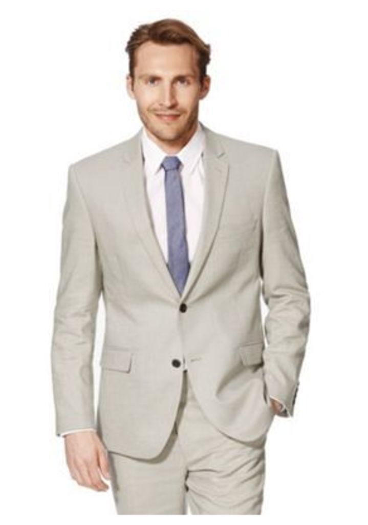 F&F Linen Blend Regular Fit Suit Jacket, Men's, Size: 36 Chest regular length