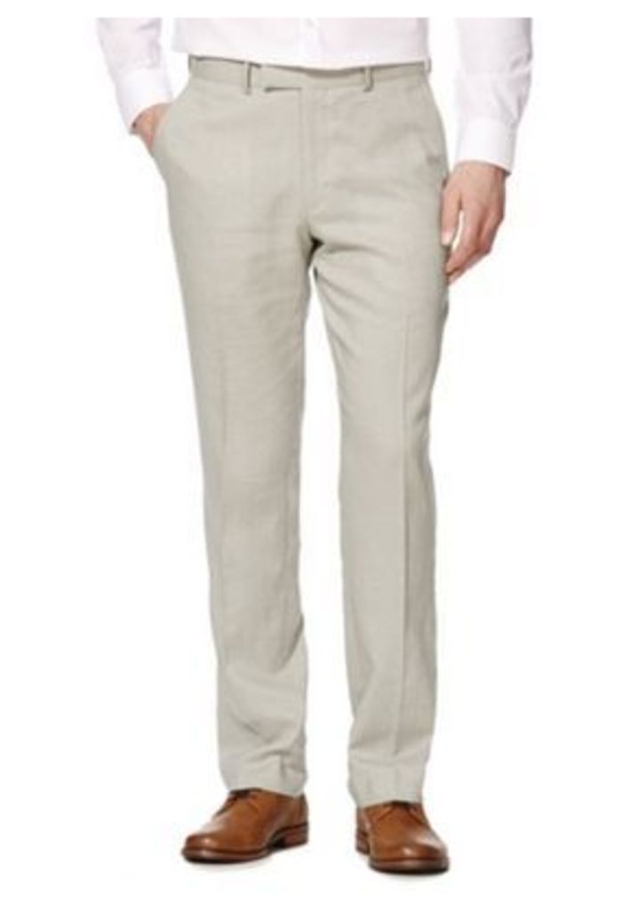 F&F Linen Blend Regular Fit Suit Trousers, Men's, Size: 30 Waist 29 Leg