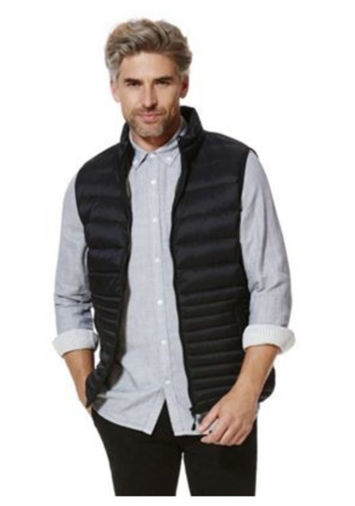 F&F Down Filled Quilted Gilet, Men's, Size: Large