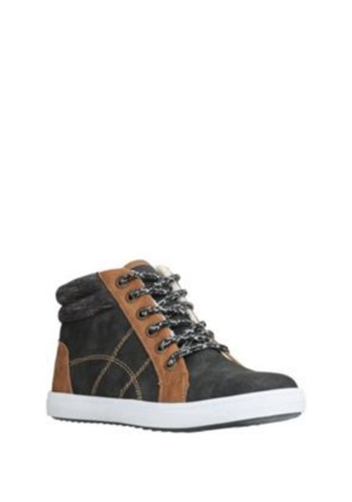 F&F Faux Suede Fleece Lined High Top Trainers, Men's, Size: Adult 01