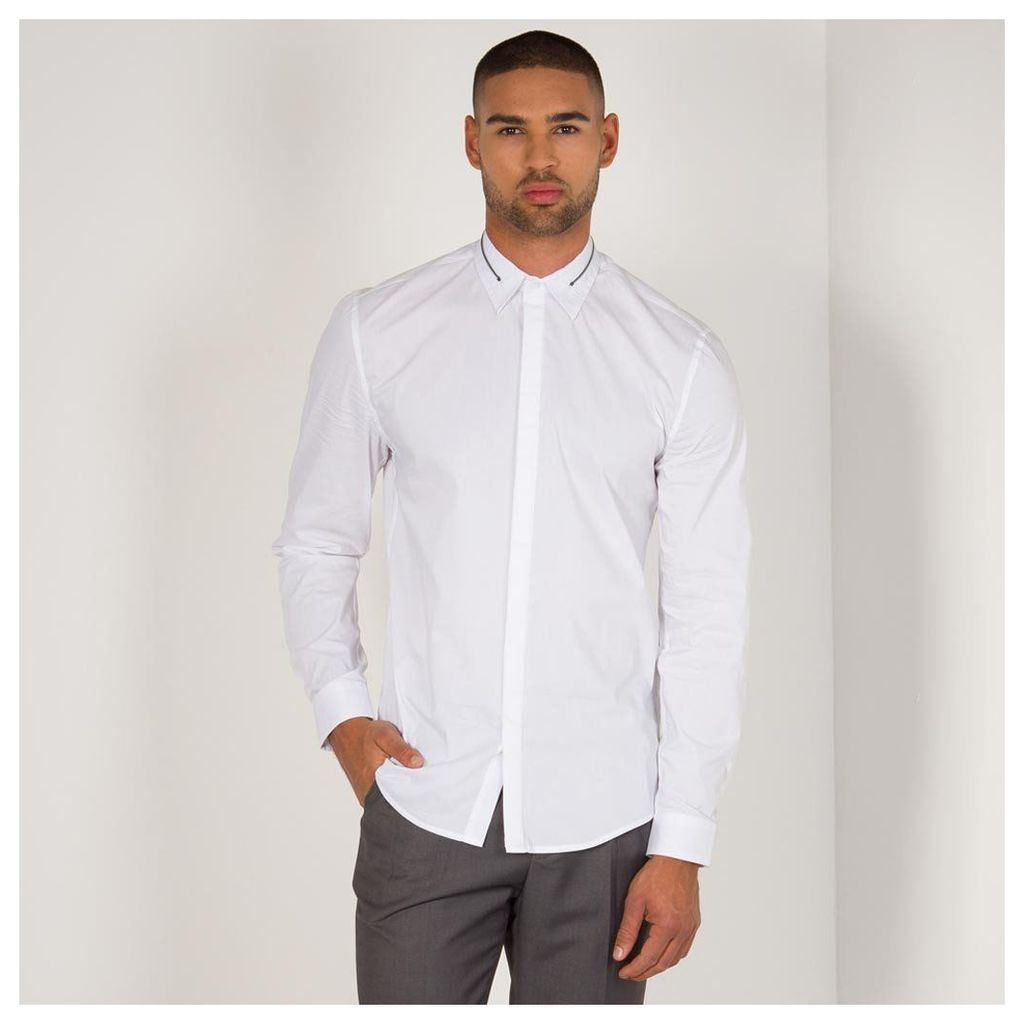 Maniere De Voir; Zip Collar Shirt - White