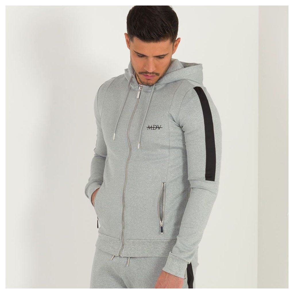 MDV Tracksuit Jacket with Stripe - Grey