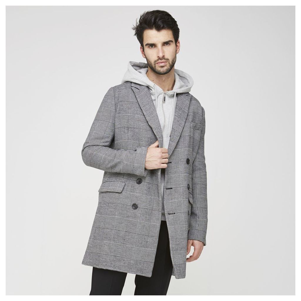 Double-Breasted Overcoat - Checked