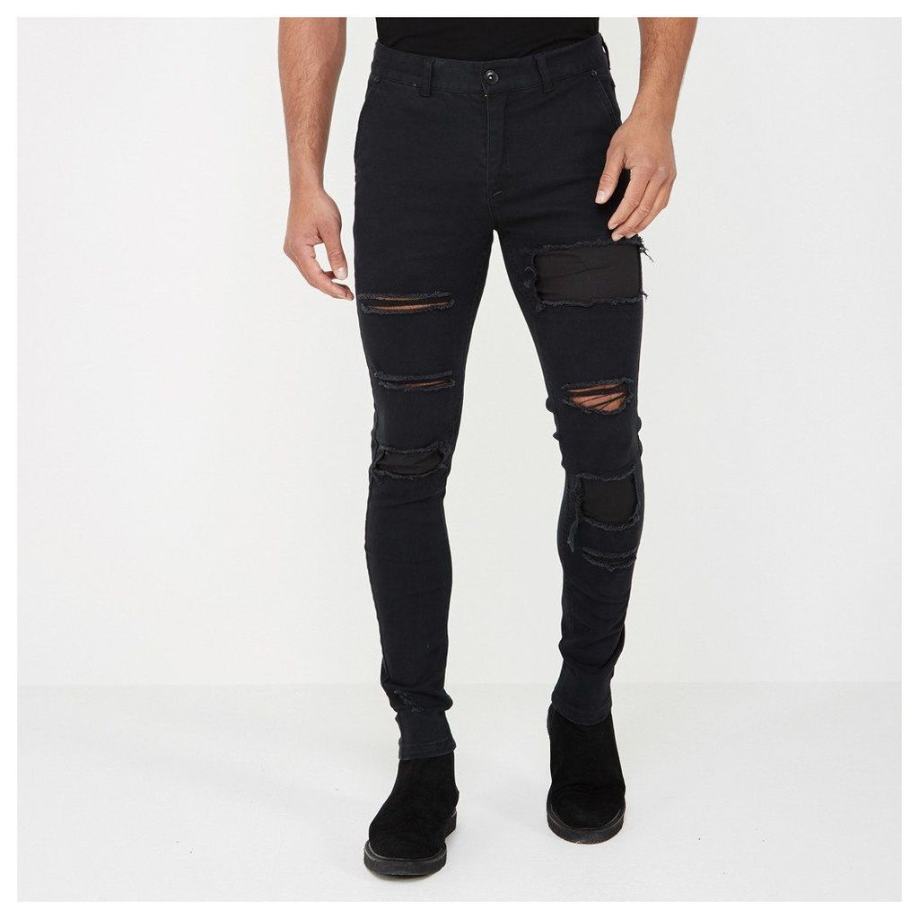 Extreme Distressed Jeans - Black