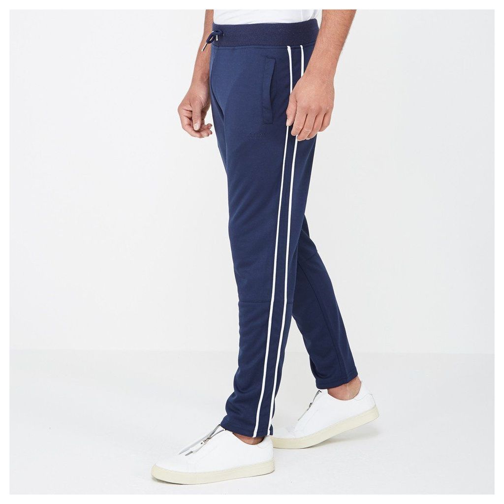 MDV Tracksuit Bottoms with Piping - Navy/White