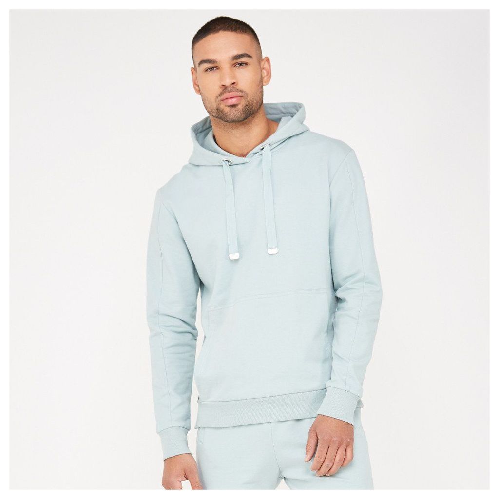 Hoodie with Eyelet Detail - Mint Green