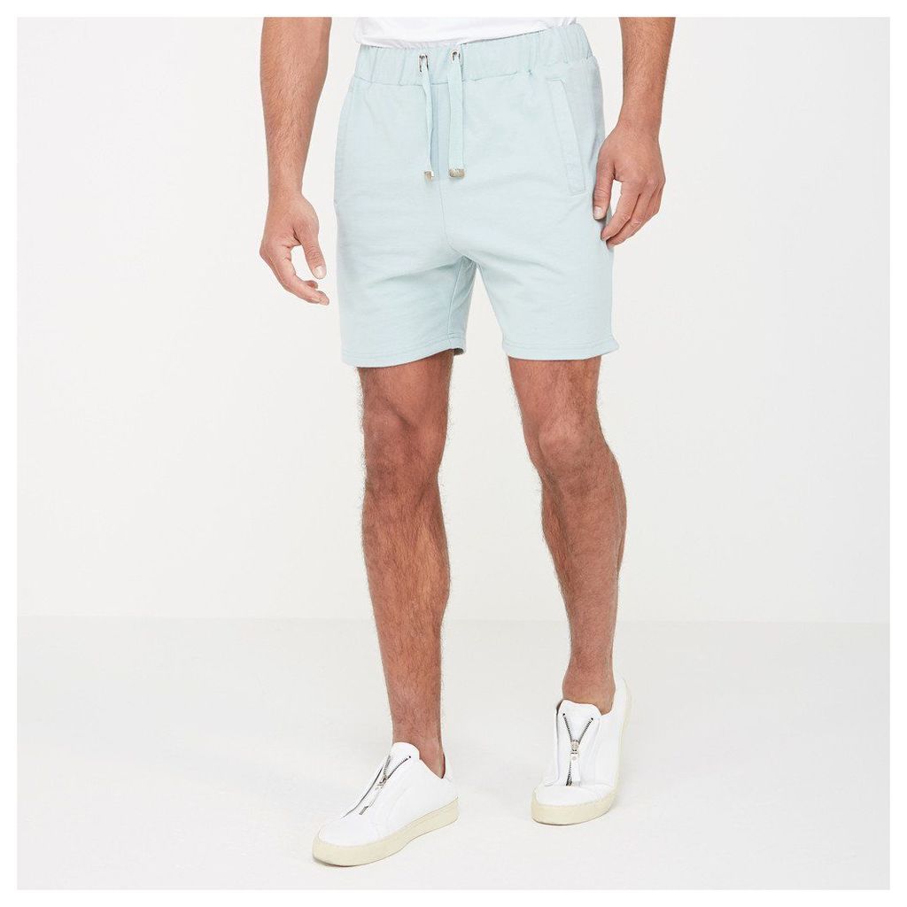 Shorts with Eyelet Detail - Mint Green