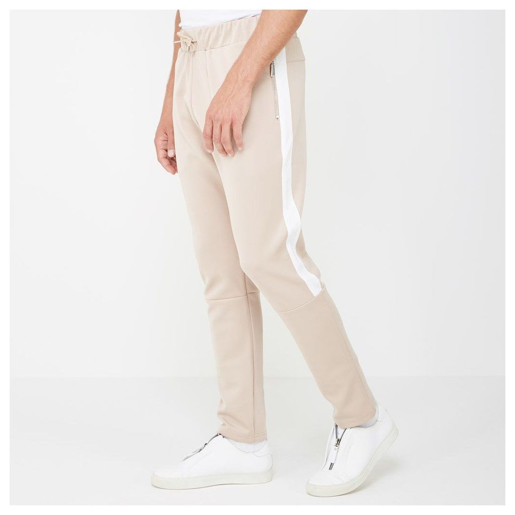 MDV Tracksuit Bottoms with Stripe - Beige