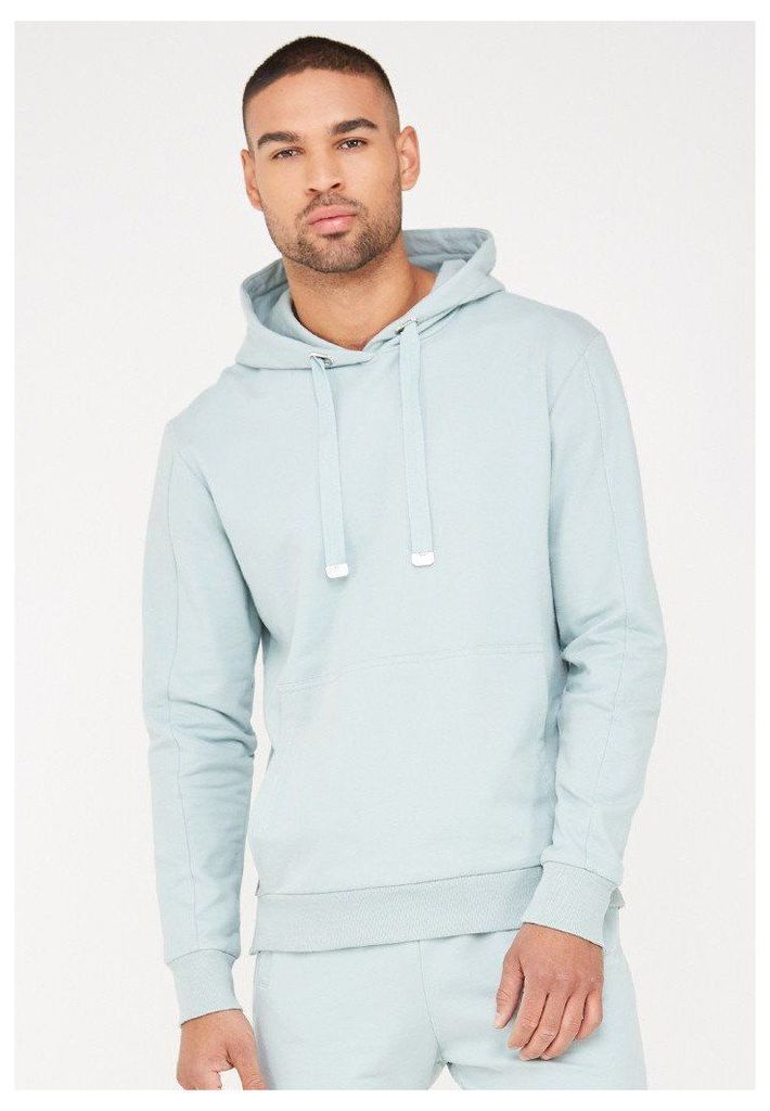 Hoodie with Eyelet Detail - Mint Green