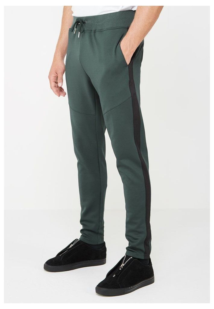 MDV Tracksuit Bottoms with Stripe - Green