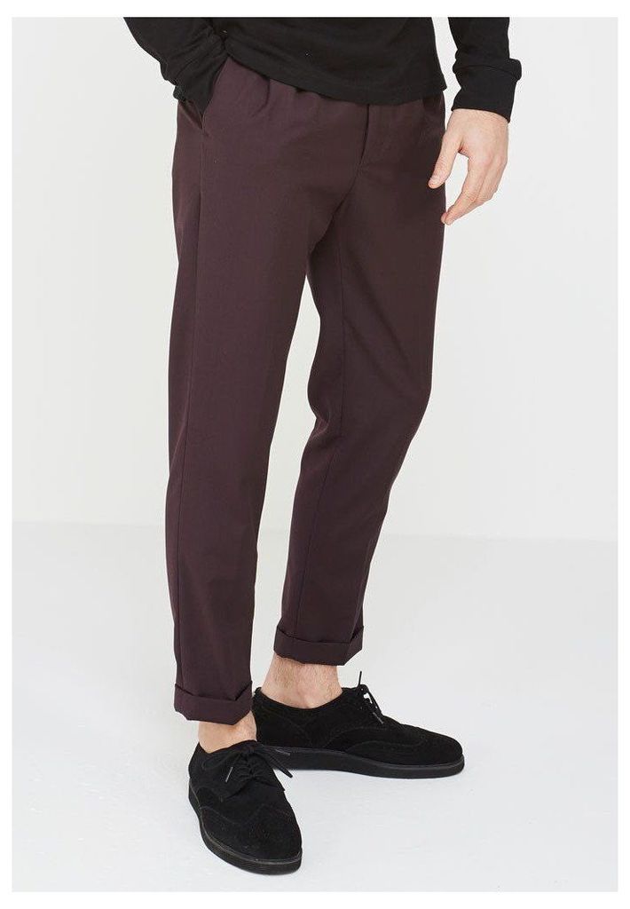 Cropped Trousers - Merlot