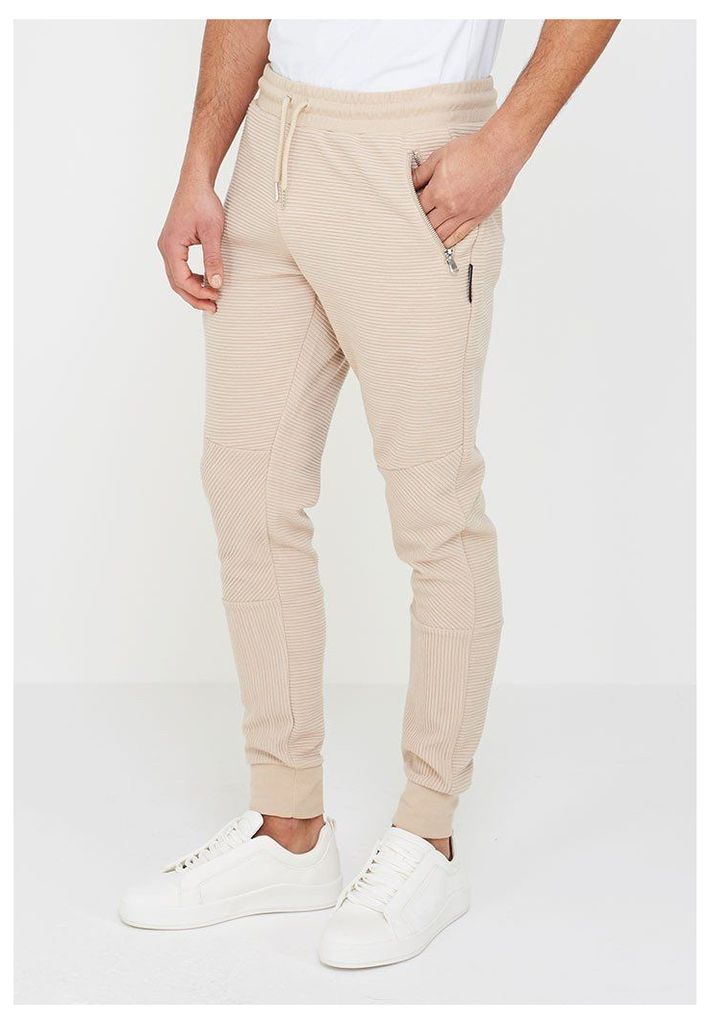 Ribbed Joggers - Beige