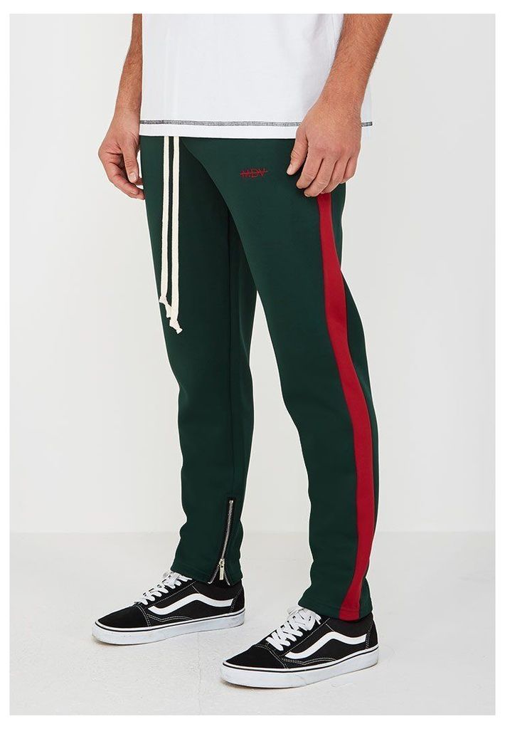 Track Pant with Stripe - Green/Red
