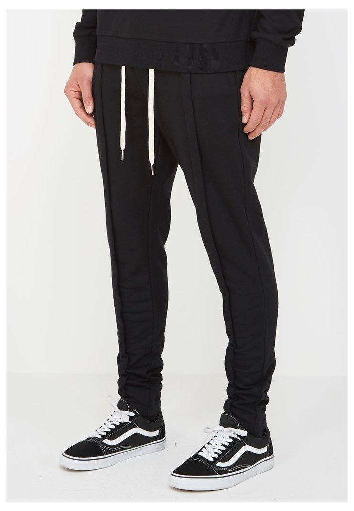 Tracksuit Bottoms with Box Pleat - Black