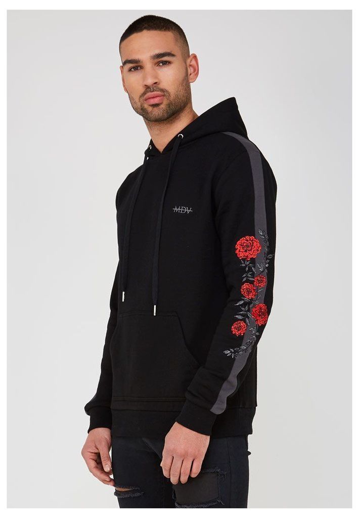 Rose Embroidered MDV Tracksuit Hoodie - Black by ManiÃ¨re De Voir | Snap  Fashion - Shop Fashion in a Snap