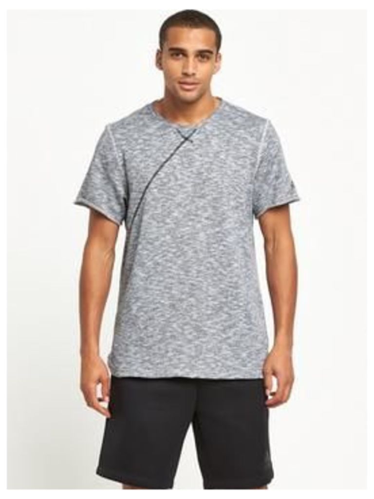 adidas Cross Up T-shirt, Light Grey Heather, Size Xl, Men
