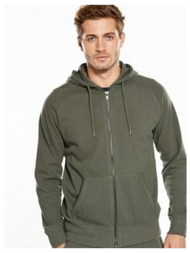 V by Very Pique Hooded Top, Khaki, Size 2Xl, Men