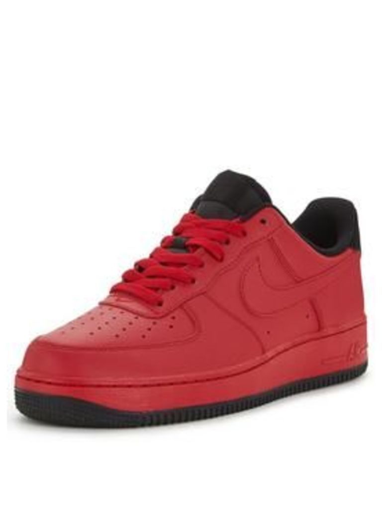 Nike Air Force 1 '07 Leather, Red, Size 10, Men