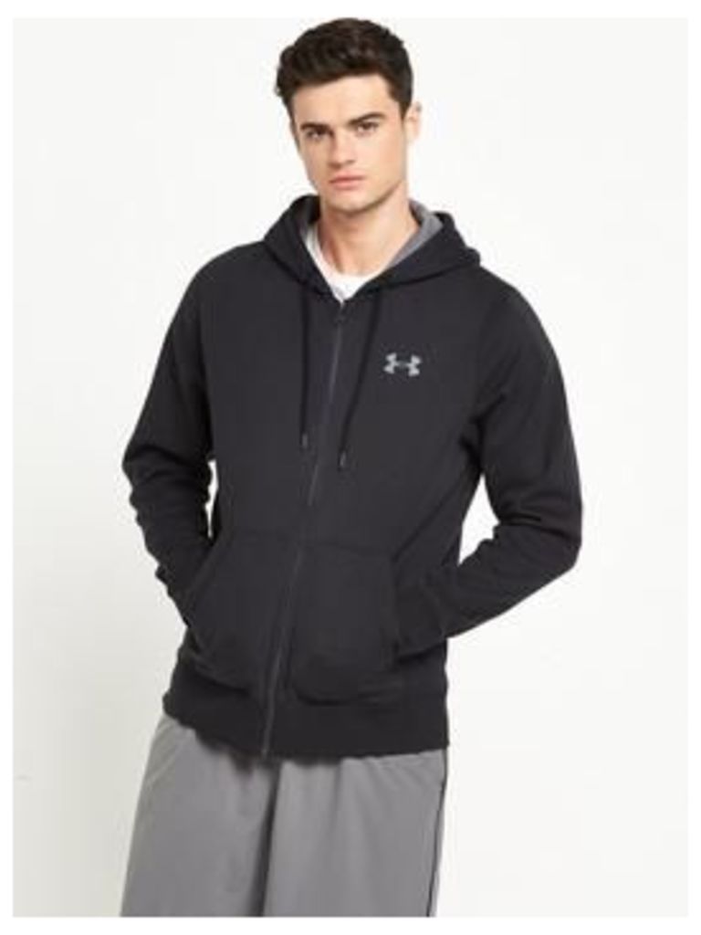 UNDER ARMOUR Under Armour Storm Rival Cotton Full Zip Hoody, Black, Size S, Men