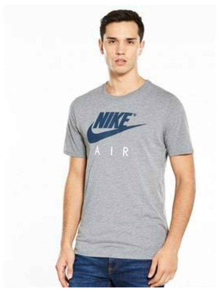 Nike Air Logo T-Shirt, Carbon Heather, Size S, Men