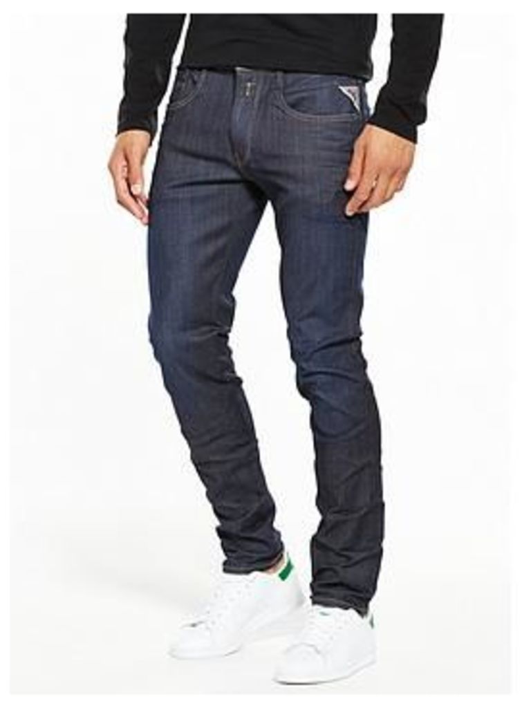 Replay Hyperflex Anbass Slim Fit Jeans, Rinse, Size 36, Length Long, Men