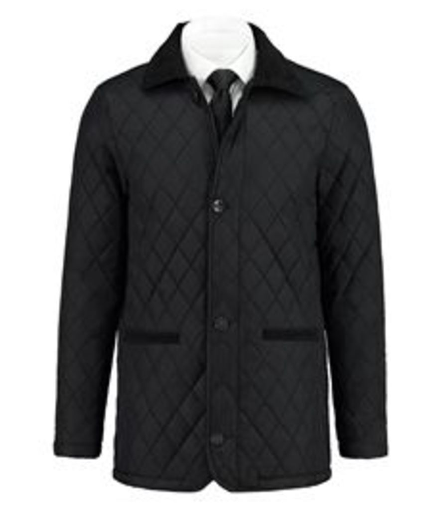 Men's Black Quilted Jacket