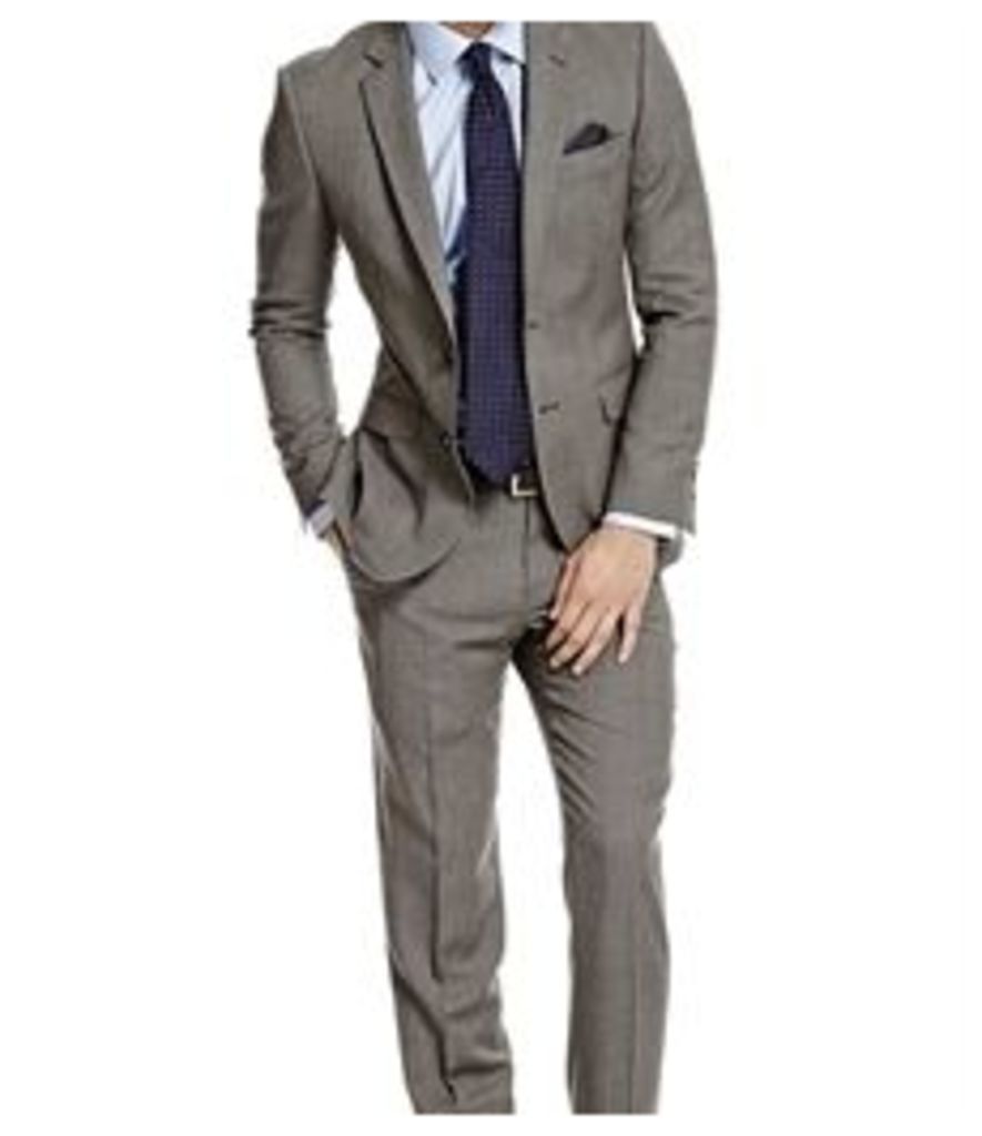 Men's Grey End On End Amalfi Classic Fit Suit - Super 120s Wool