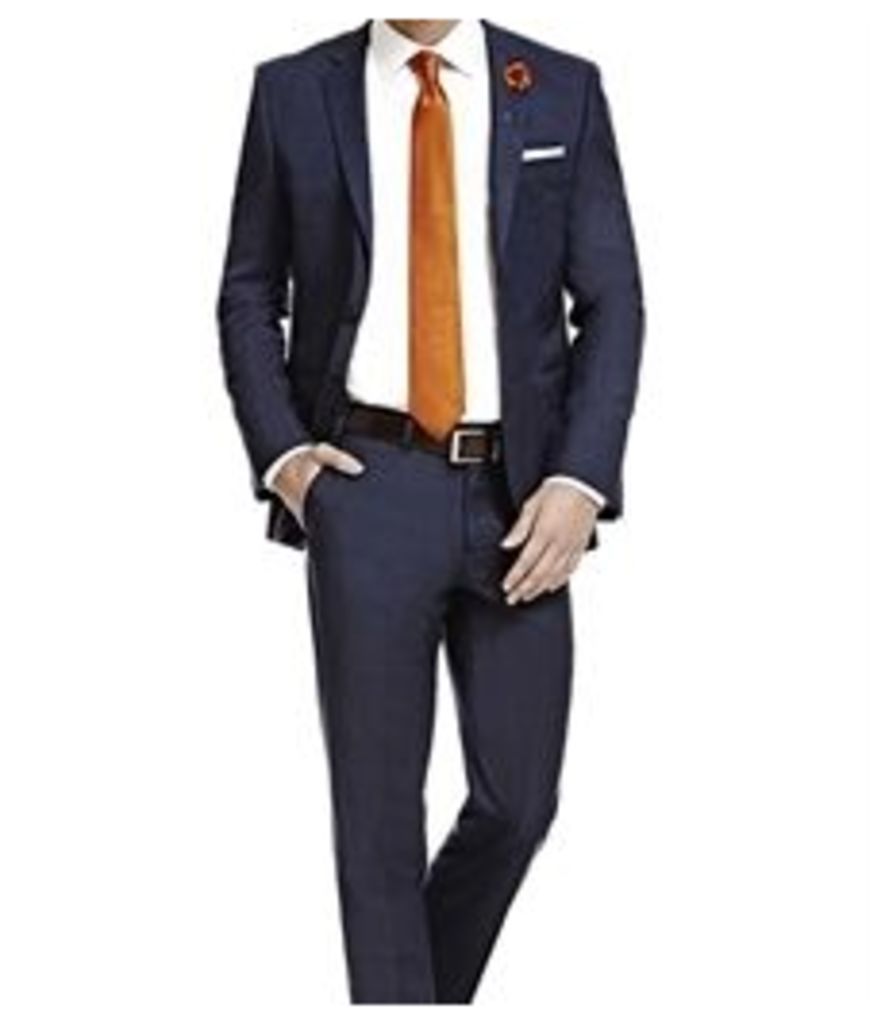 Men's Blue Pin Dot Slim Fit Suit - Super 120s Wool