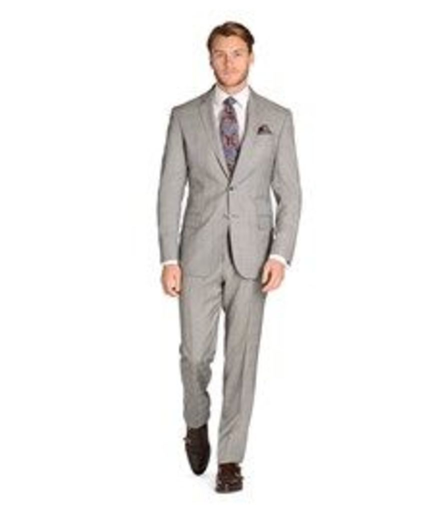 Men's Grey Prince of Wales Check Italian Suit -1913 Collection