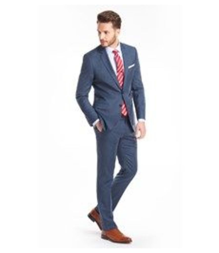 Men's Blue Sharkskin Slim Fit Suit  - Super 120s Wool