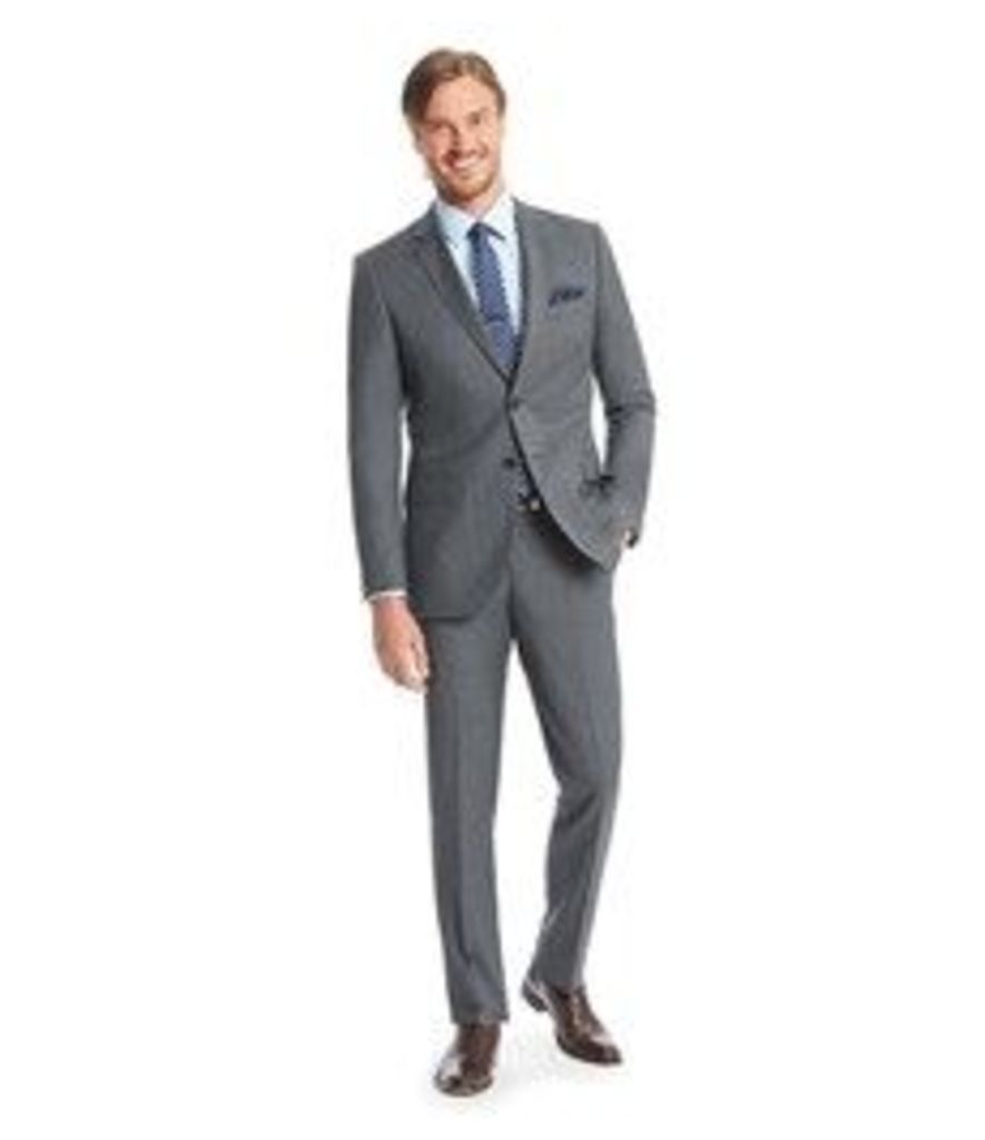 Men's Dark Grey End On End Slim Fit Suit - Super 120s Wool