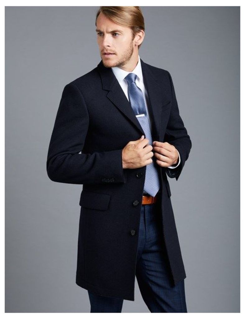Men's Navy Overcoat