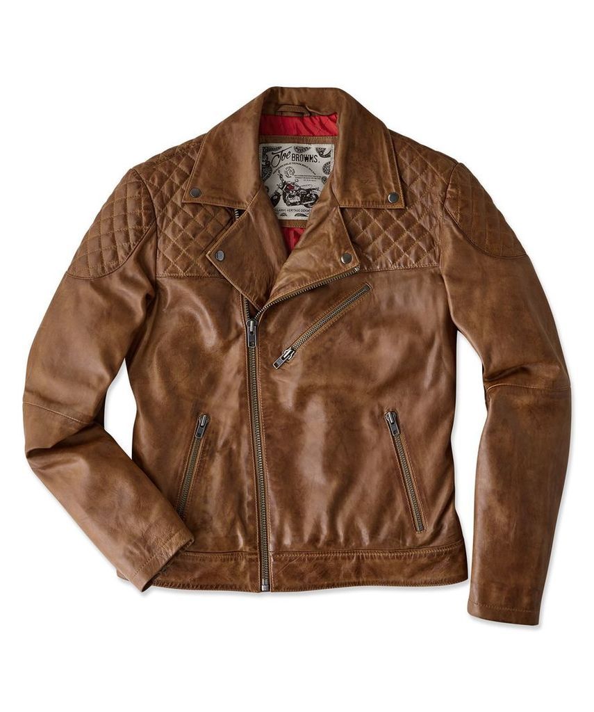 Tan Leather Biker Jacket